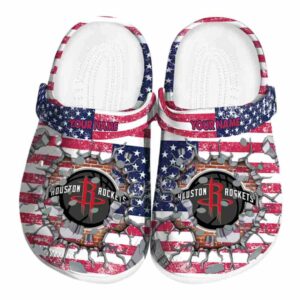 customized houston rockets freedom splinter clog best selling