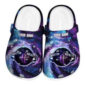 customized houston rockets galaxy swirl clog best selling
