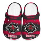 customized houston rockets paint splatter graphics clog best selling
