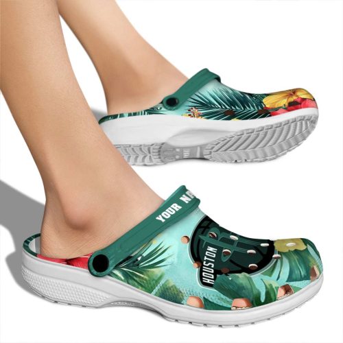 customized houston rockets tropical vibes clog fashion forward