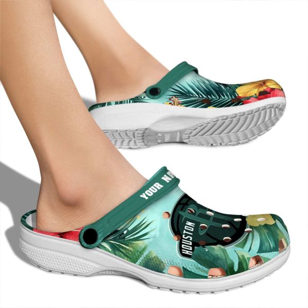 customized houston rockets tropical vibes clog fashion forward