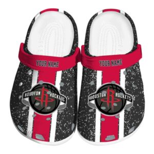 customized houston rockets vertical stripes clog best selling
