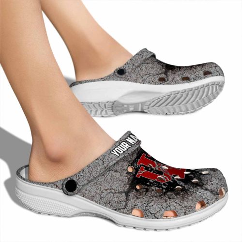 customized indiana hoosiers cracked ground texture clog fashion forward
