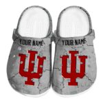 customized indiana hoosiers cracked texture clog best selling