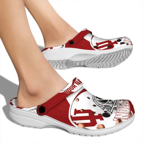 customized indiana hoosiers football helmet clog fashion forward