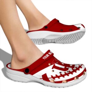 customized indiana hoosiers football motif clog fashion forward