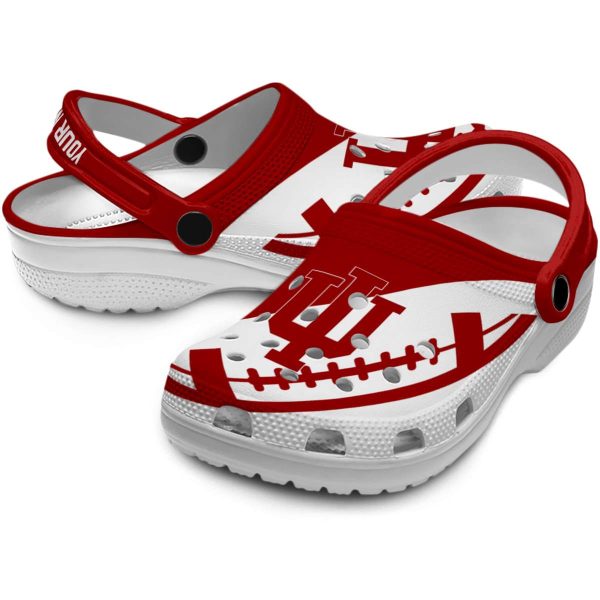 customized indiana hoosiers football motif clog high quality