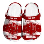 customized indiana hoosiers paint splatter graphics clog best selling