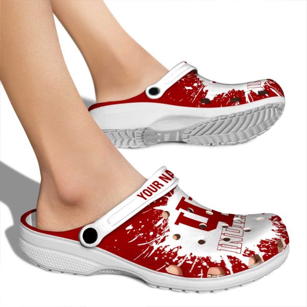 customized indiana hoosiers splash art clog fashion forward