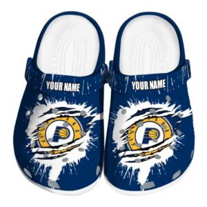 customized indiana pacers splash motif background clog best selling