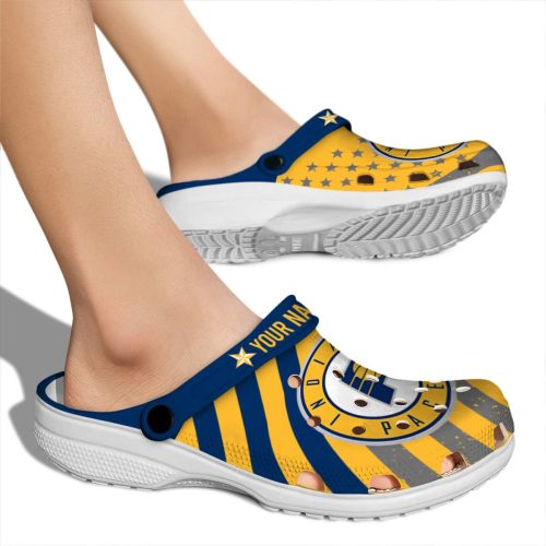 customized indiana pacers star spangled graphic clog fashion forward