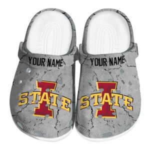 customized iowa state cyclones cracked texture clog best selling