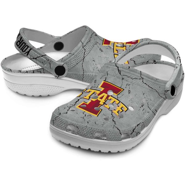 customized iowa state cyclones cracked texture clog high quality