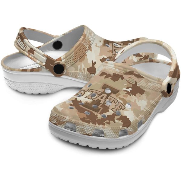 customized iowa state cyclones desert camo clog high quality