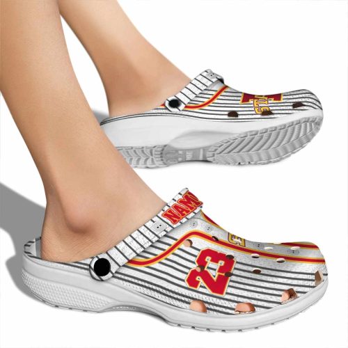 customized iowa state cyclones pinstripe pattern clog fashion forward