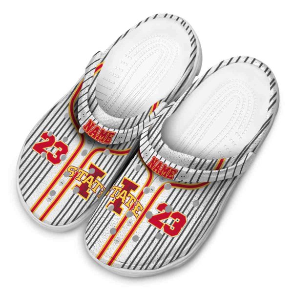 customized iowa state cyclones pinstripe pattern clog latest model