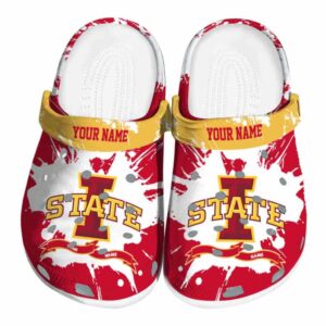 customized iowa state cyclones splatter pattern clog best selling
