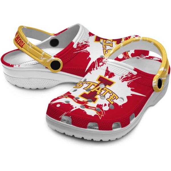 customized iowa state cyclones splatter pattern clog high quality