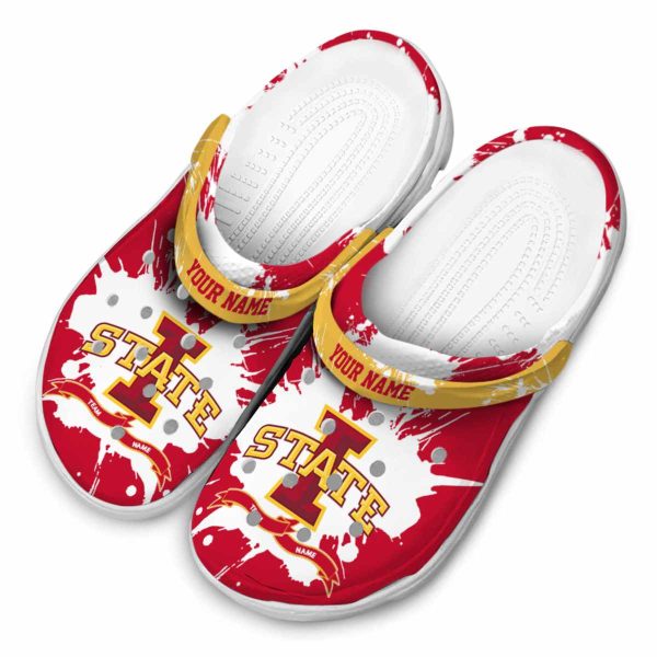 customized iowa state cyclones splatter pattern clog latest model
