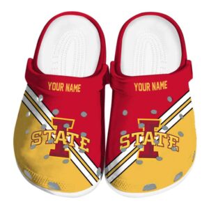 customized iowa state cyclones striped accents clog best selling