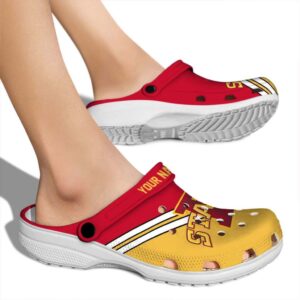 customized iowa state cyclones striped accents clog fashion forward