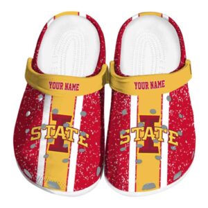 customized iowa state cyclones vertical stripes clog best selling