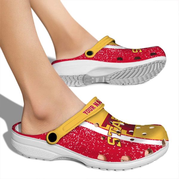 customized iowa state cyclones vertical stripes clog fashion forward