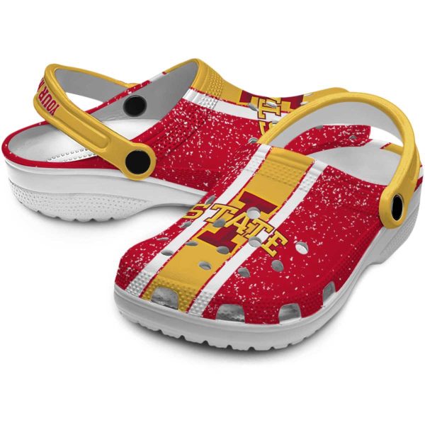 customized iowa state cyclones vertical stripes clog high quality