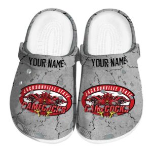 customized jacksonville state gamecocks cracked texture clog best selling