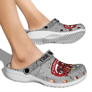 customized jacksonville state gamecocks cracked texture clog fashion forward