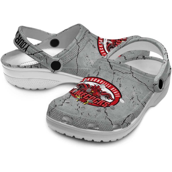customized jacksonville state gamecocks cracked texture clog high quality