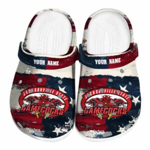 customized jacksonville state gamecocks patriotic stripes clog best selling