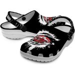 customized toronto raptors splatter background clog best selling