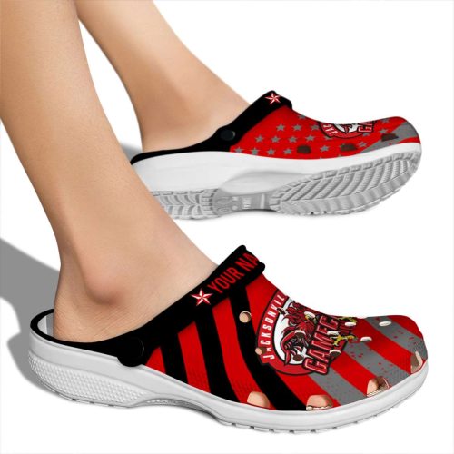 customized jacksonville state gamecocks star spangled graphic clog fashion forward