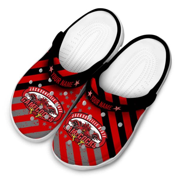 customized jacksonville state gamecocks star spangled graphic clog latest model