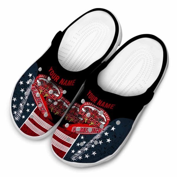 customized jacksonville state gamecocks star spangled side pattern clog latest model