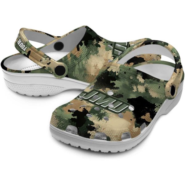 customized james madison dukes camouflage craze clog high quality