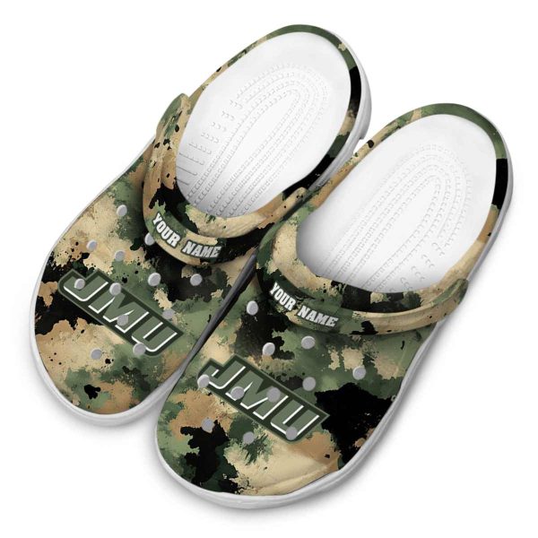 customized james madison dukes camouflage craze clog latest model
