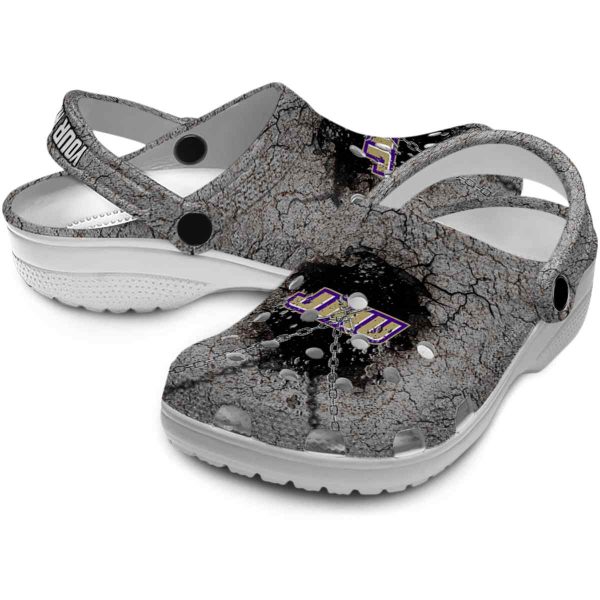 Customized James Madison Dukes Cracked Ground Texture Clog