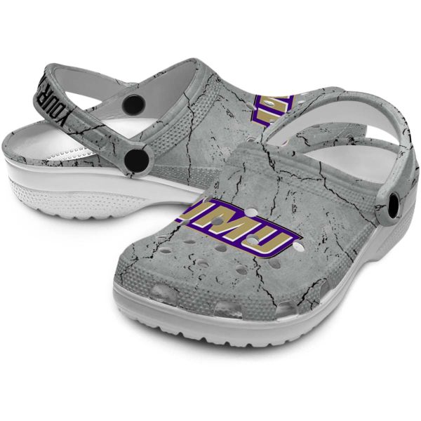 customized james madison dukes cracked texture clog high quality