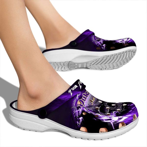 customized james madison dukes gothic skull clog fashion forward