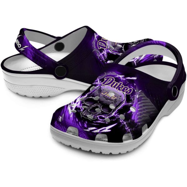 customized james madison dukes gothic skull clog high quality