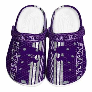 customized kansas state wildcats contrasting stripes clog best selling