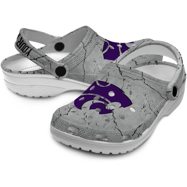 customized kansas state wildcats cracked texture clog high quality