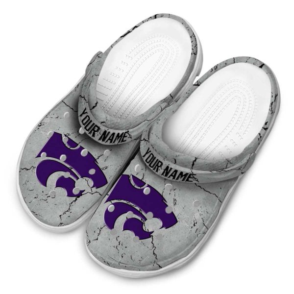 customized kansas state wildcats cracked texture clog latest model