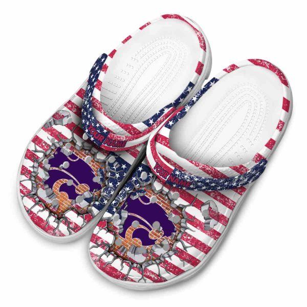 customized kansas state wildcats freedom splinter clog latest model