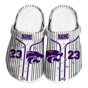 customized kansas state wildcats pinstripe pattern clog best selling