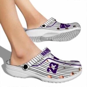 customized kansas state wildcats pinstripe pattern clog fashion forward