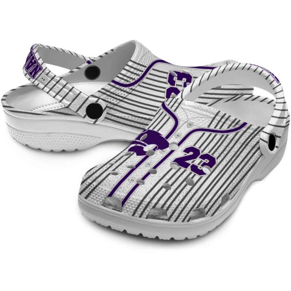 customized kansas state wildcats pinstripe pattern clog high quality