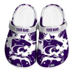 customized kansas state wildcats splatter pattern clog best selling